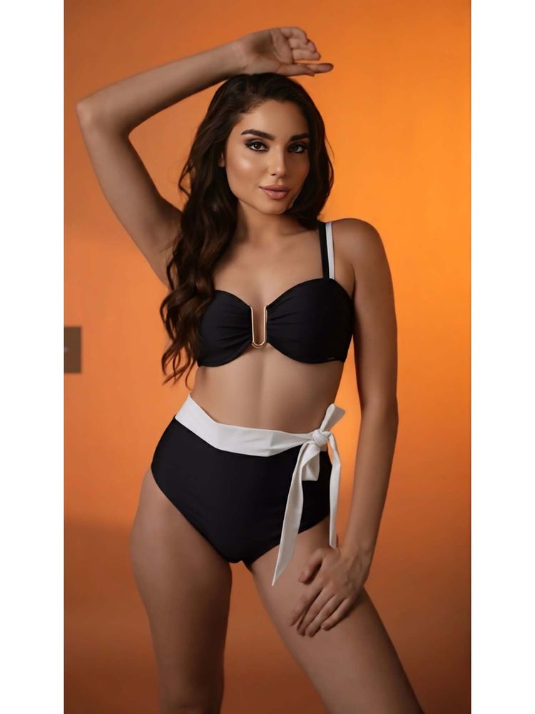 Mysthelle Black Solid Bikini Top and Bottom-picture-12