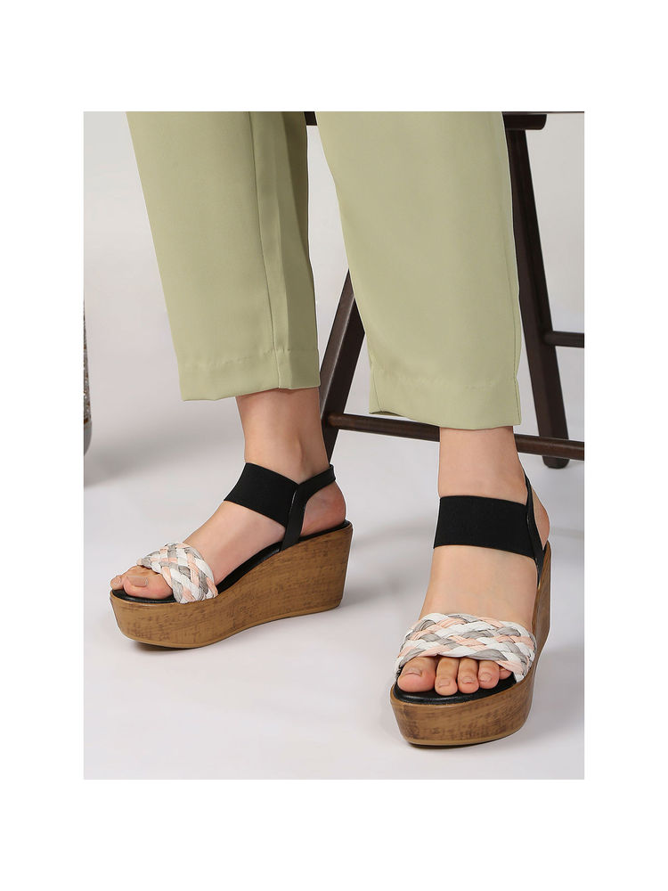 Kenneth Cole Women Cork Pu Black Wedges-image-39