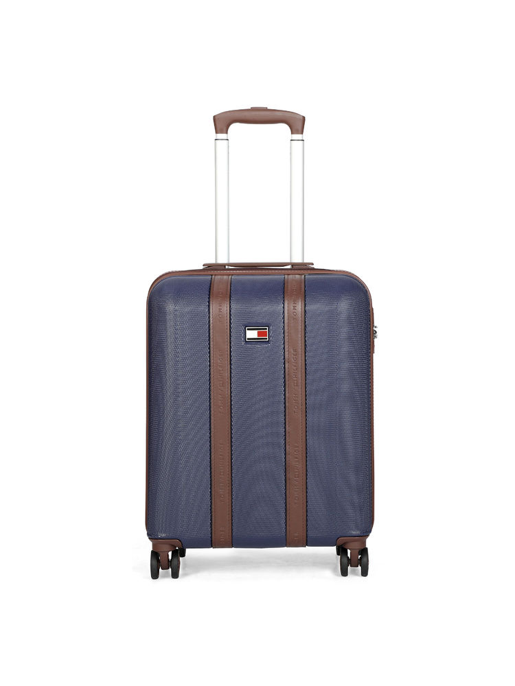 Tommy Hilfiger Graphite B Hard Luggage Trolley Bag Textured Cabin Navy-image-17