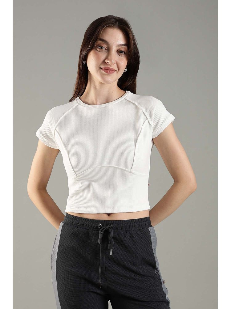 DOMIN8 White Solid Fitted Fit T-Shirt-picture-16