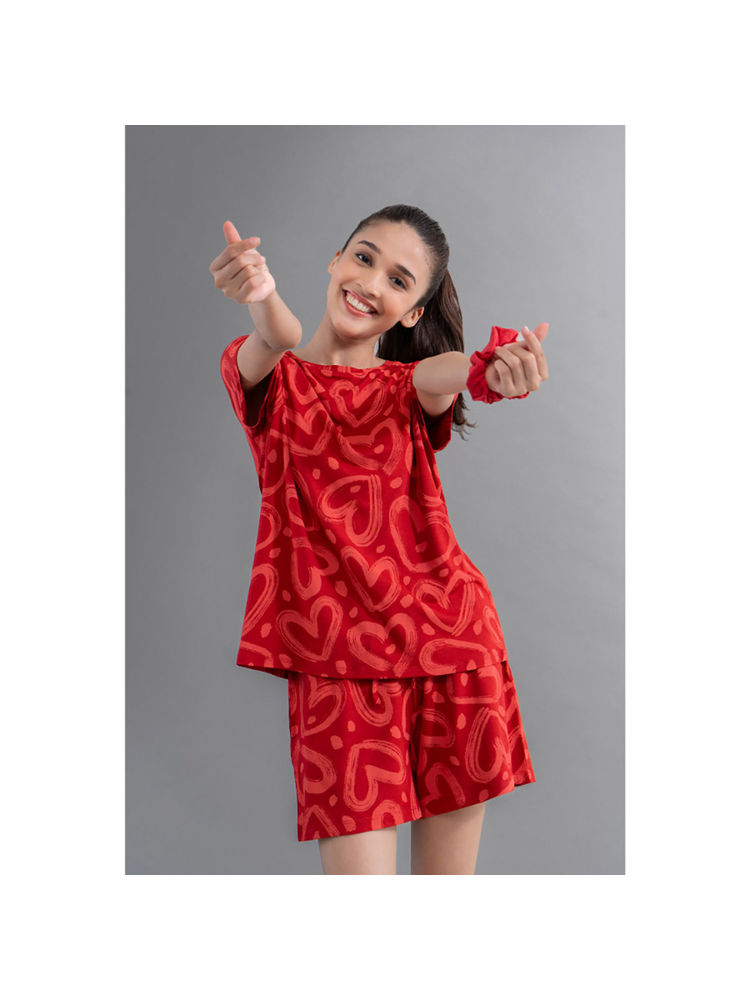 NeceSera Women Red Modal Round Neck Top-picture-20