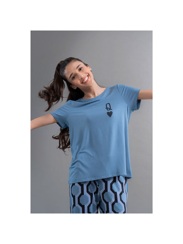NeceSera Women Blue Modal Round Neck Top-picture-20
