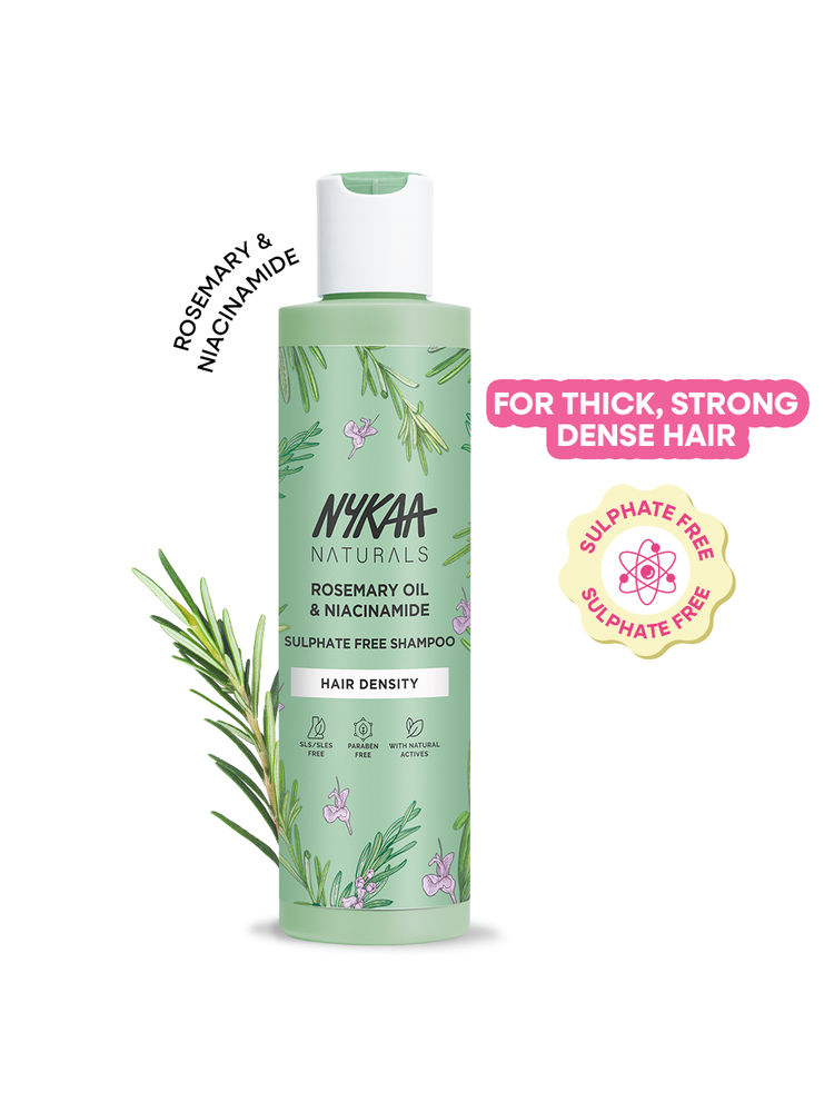 Nykaa Hair Rosemary & Niacinamide Sulphate-Free Shampoo - Boosts Hair Growth & Density