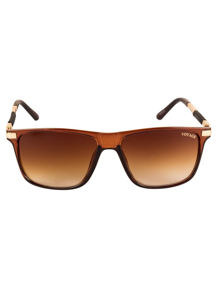 Voyage Brown Rectangular Sunglasses (HD8029MG3275)-image-25