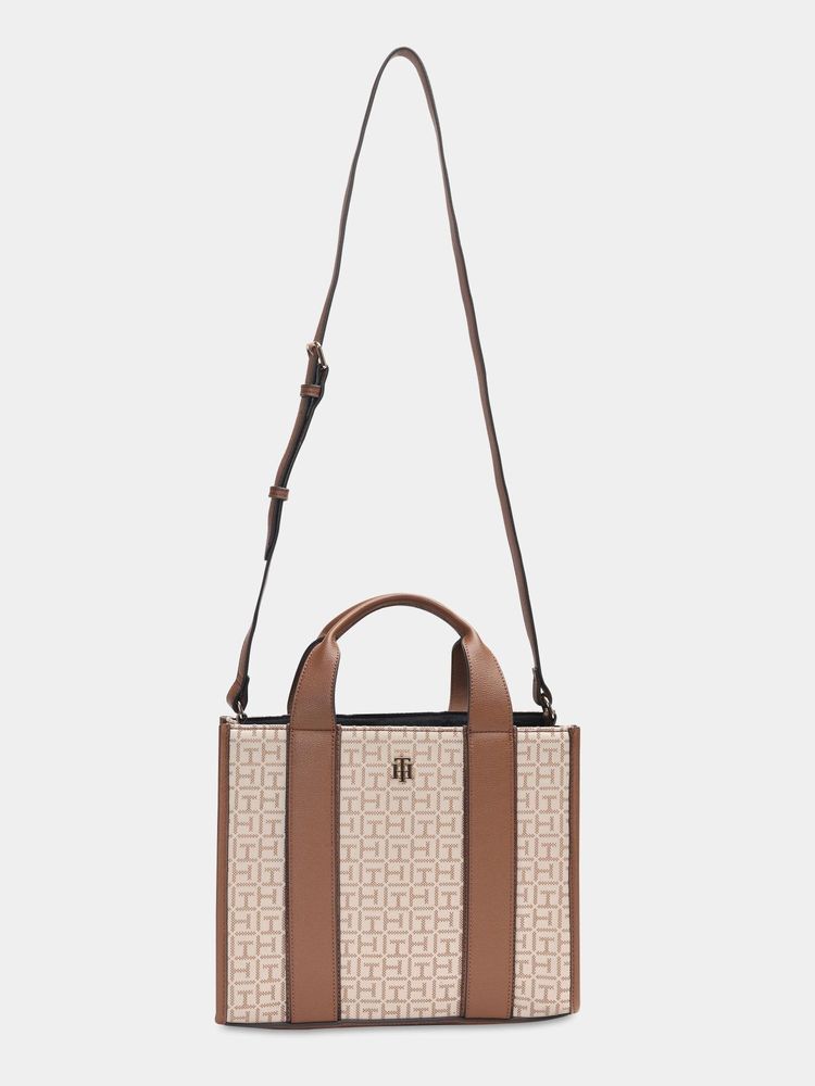 Tommy Hilfiger Logo Beige Polyester Handbag-picture-26