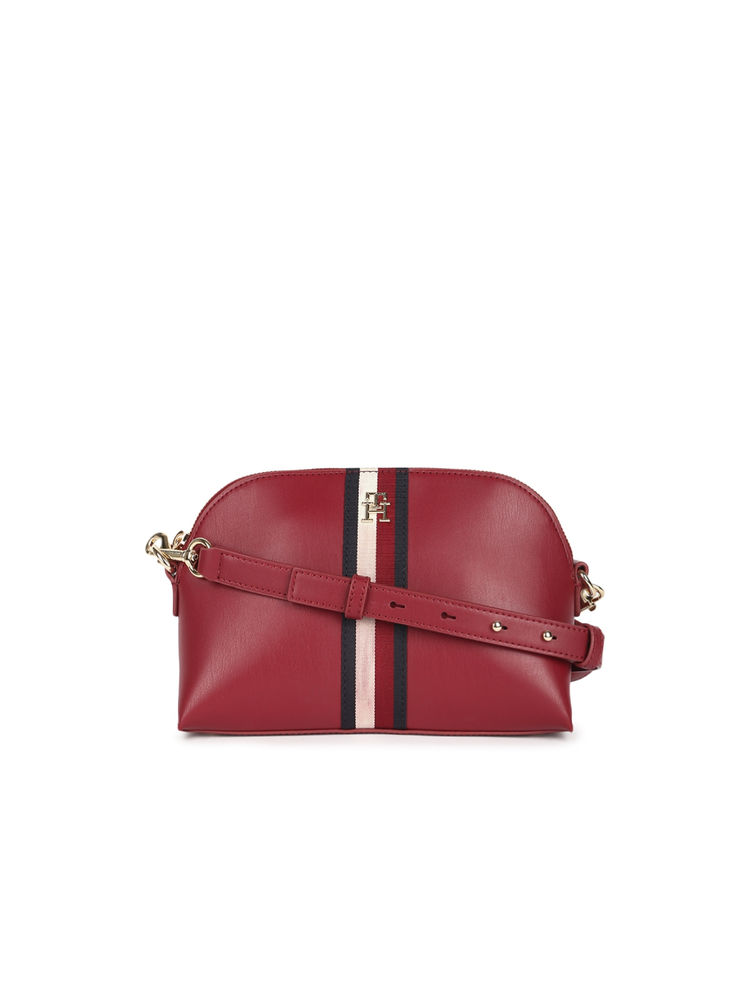 tommy hilfiger accessories Tommy Hilfiger Solid Red PU Sling Bag-picture-13