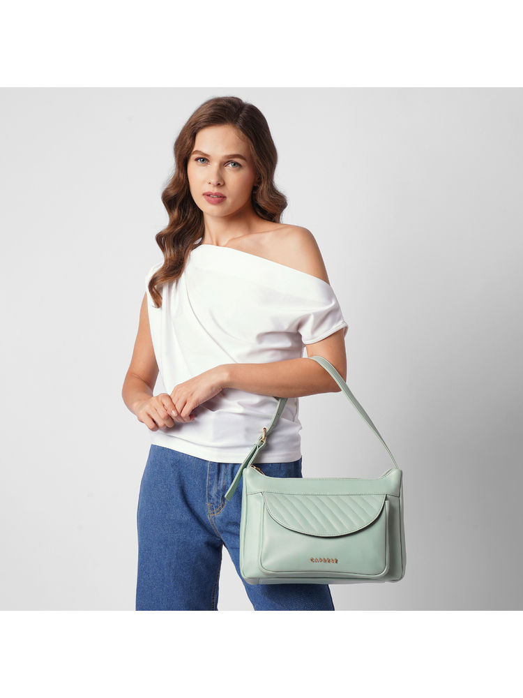 Caprese Women Jessica Green Handbag (M)-picture-44