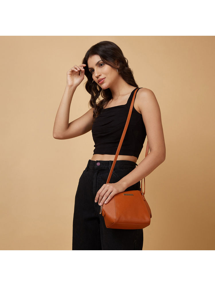 Caprese Women Holden Tan Sling Bag (S)-image-25