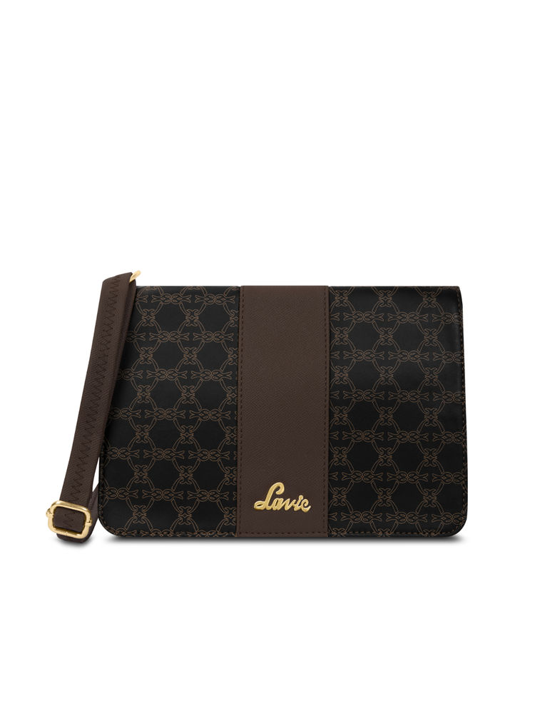Lavie Women Brown Mono Reese 2C Flap Sling Bag (M)-picture-35