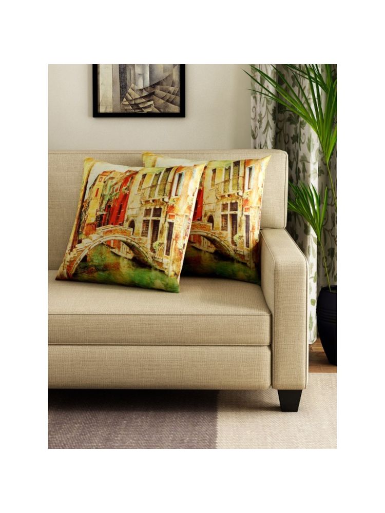 Swayam Multicoloured Printed Square Cushion Covers (Pack of 2) (16x16 Inches)-picture-35