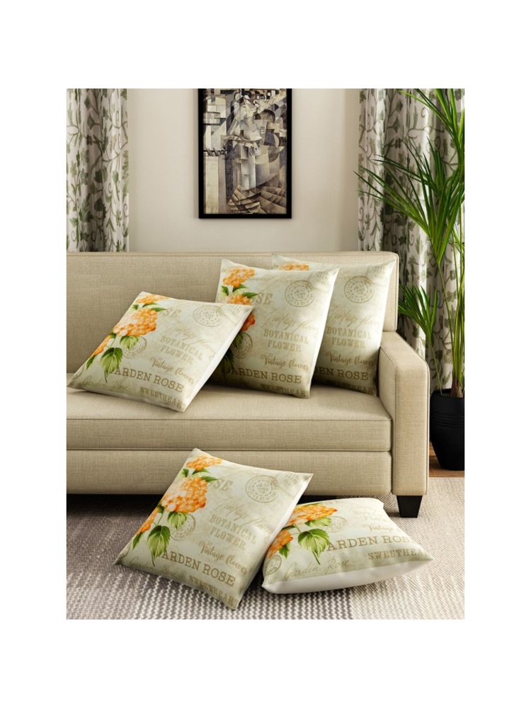 Swayam Cream-Coloured Square Cushion Covers (Pack of 5) (16x16 Inches)-picture-44