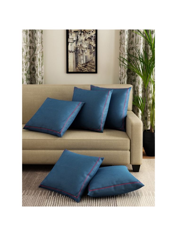 Swayam Navy Square Cushion Covers (Pack of 5) (16x16 Inches)-picture-37