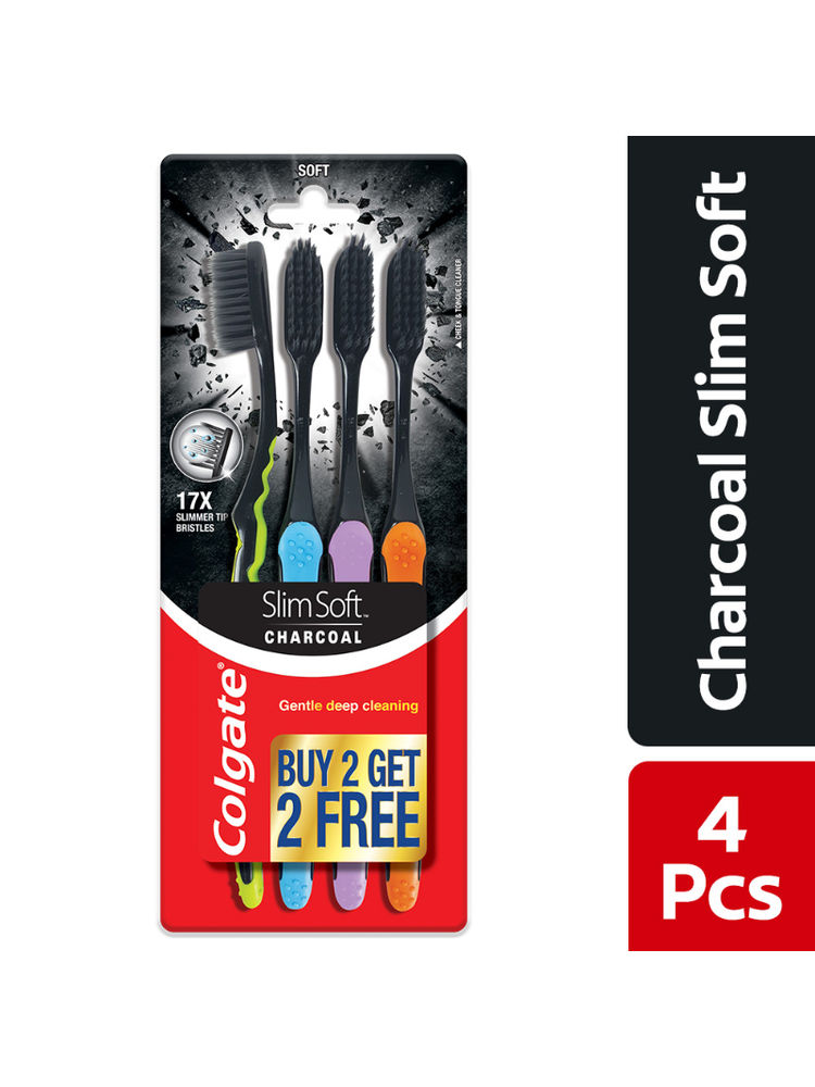 Colgate Slim Soft Charcoal Toothbrush (Buy 2 Get 2 Free)