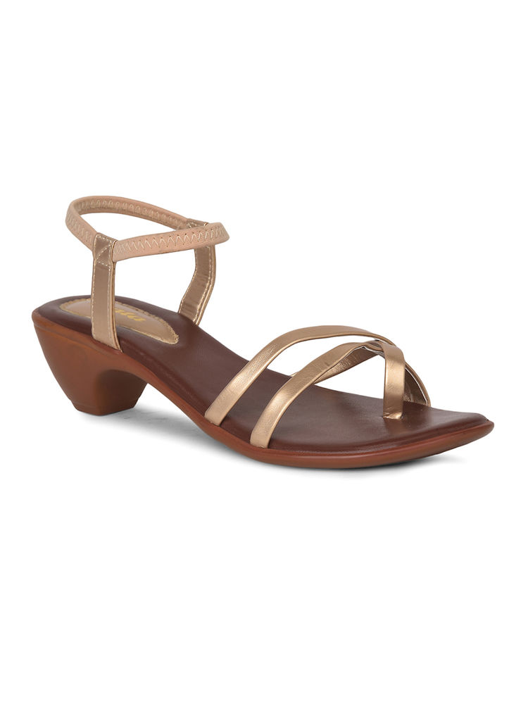 Bata Women's Block Heels-Gold-picture-31