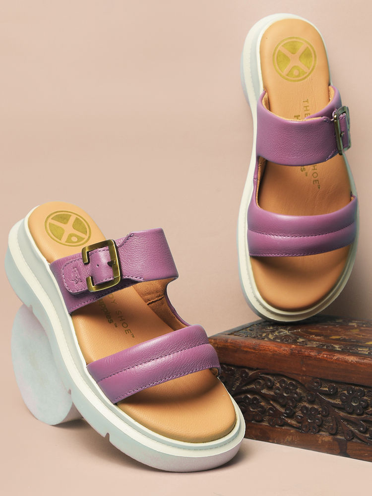 Hush Puppies Women's Wedges Heels -Purple-picture-22