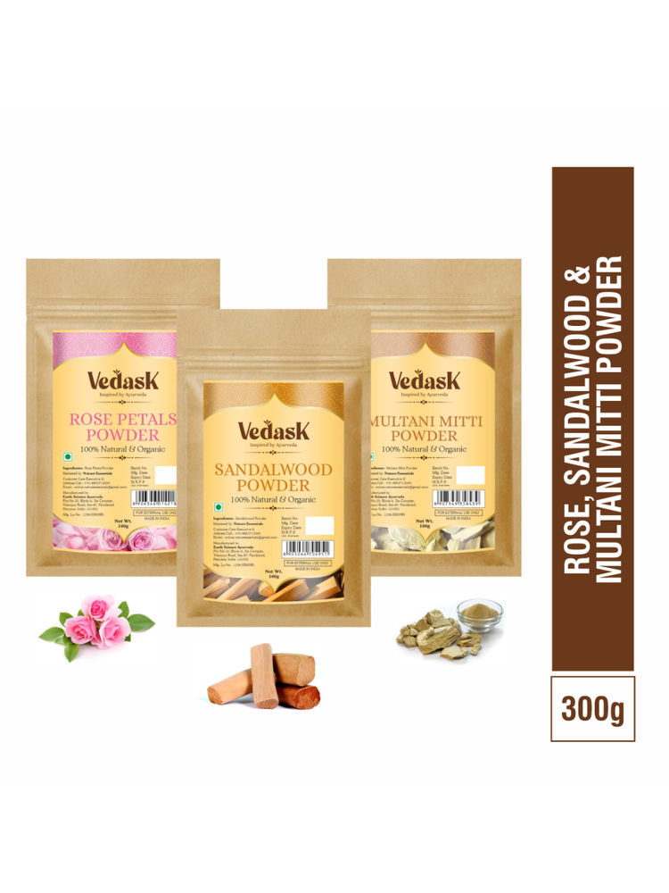 Vedask Sandal Wood Powder, Rose & Multani Mitti Powder-image-13
