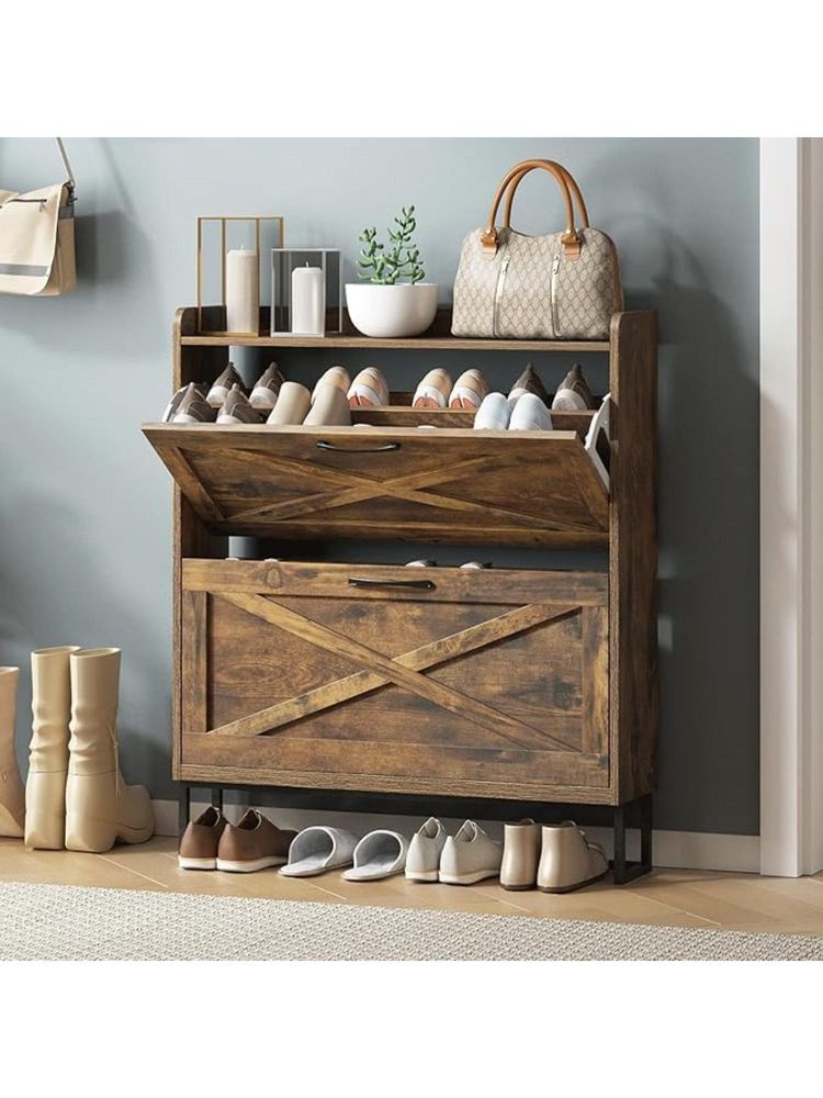 The Artment Brown MDF Cove Shoe Organizer Cabinet-picture-16