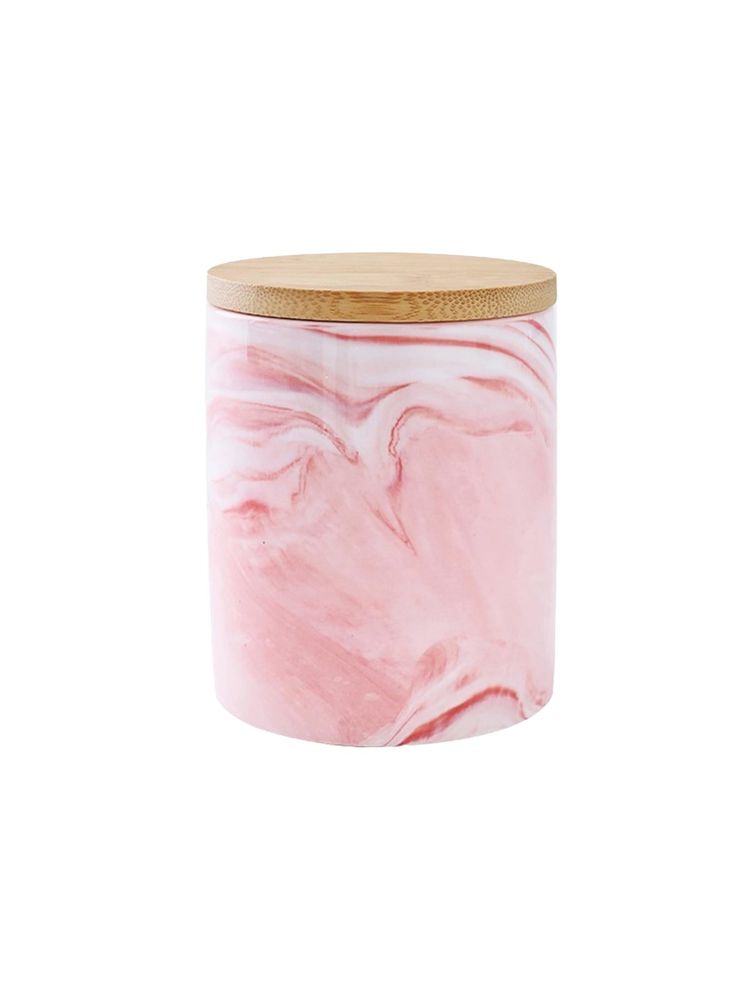 UMAI Ceramic Jar With Bamboo Lid - 400ML Pink-picture-39