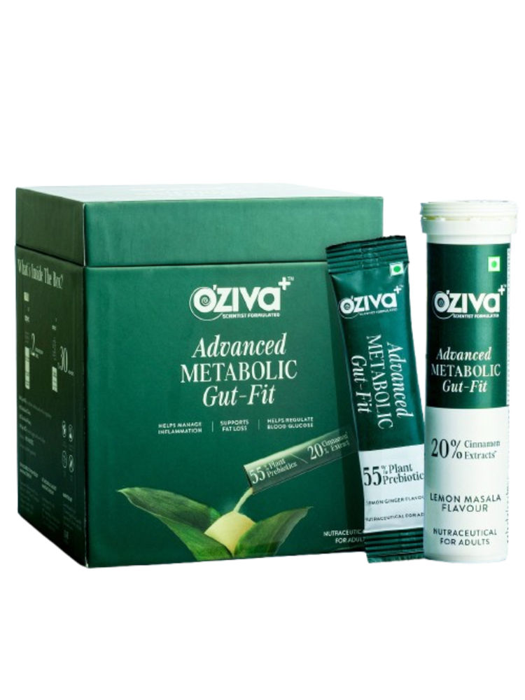 Oziva Advanced Metabolic Gut-Fit For Gut & Metabolic Health, 30 Sachets + 30 Effervescent Tablets-picture-12