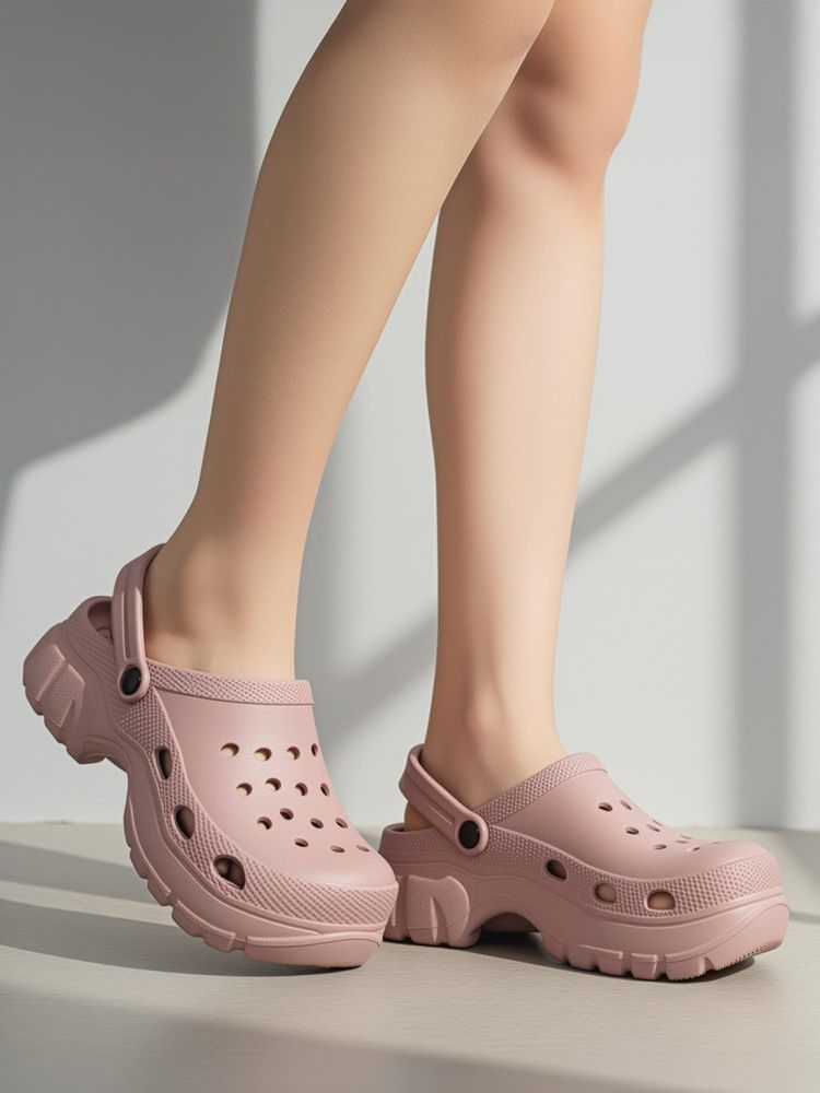 Carlton London Women Water Friendly Slip On Pink Clogs-image-21