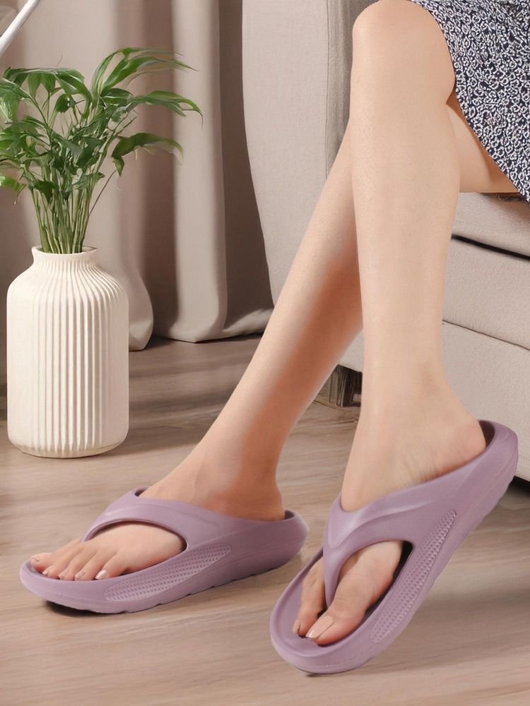 Carlton London Women Contoured Arch Support Ultra Lightweight Lavender Flip Flops-picture-28