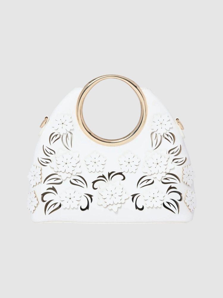 Forever New Mavin Cutout Floral Metal Handle Handbag-picture-27