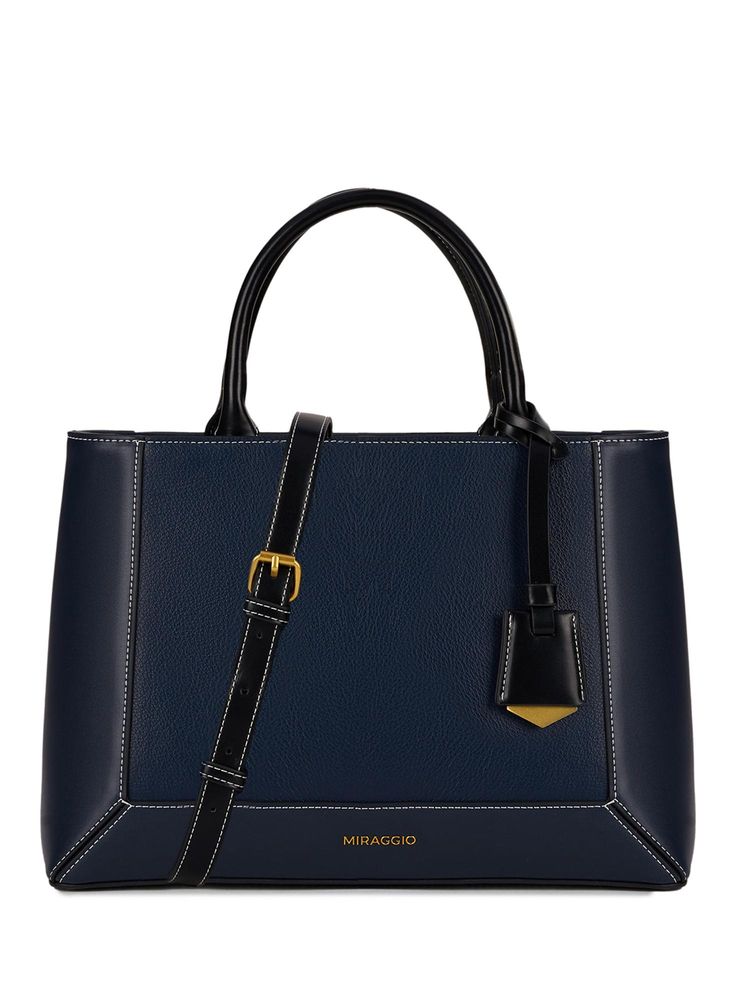 MIRAGGIO Joanie Satchel Bag With Detachable Strap - Blue-picture-19