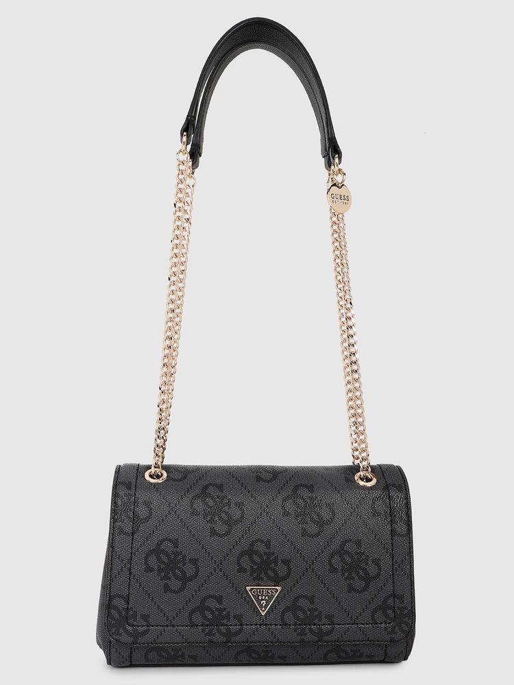 guess fashion Guess Women Noelle Ii Coal Logo Printed Sling Bag-picture-26