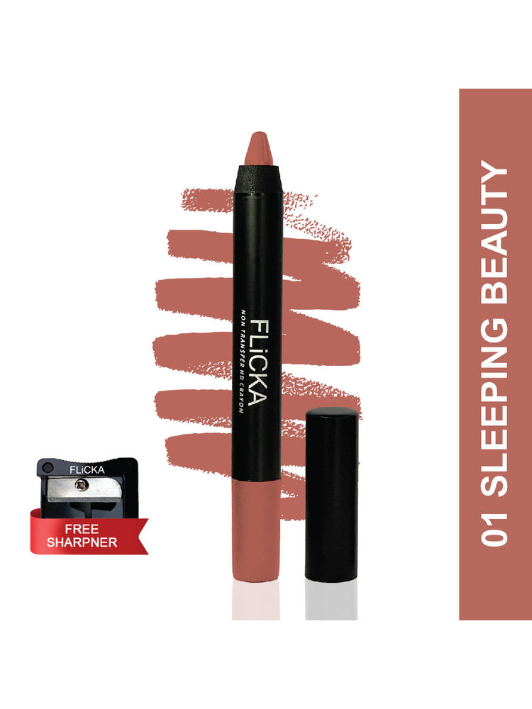 Flicka Lasting Lipsence Crayon Lipstick Rich Matte Finish Waterproof Lightweight-picture-10
