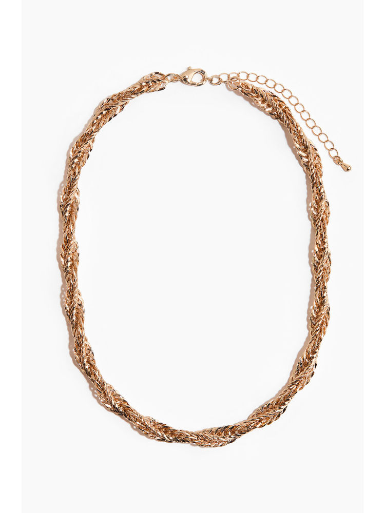 H&M Women Gold Twisted necklace-image-41
