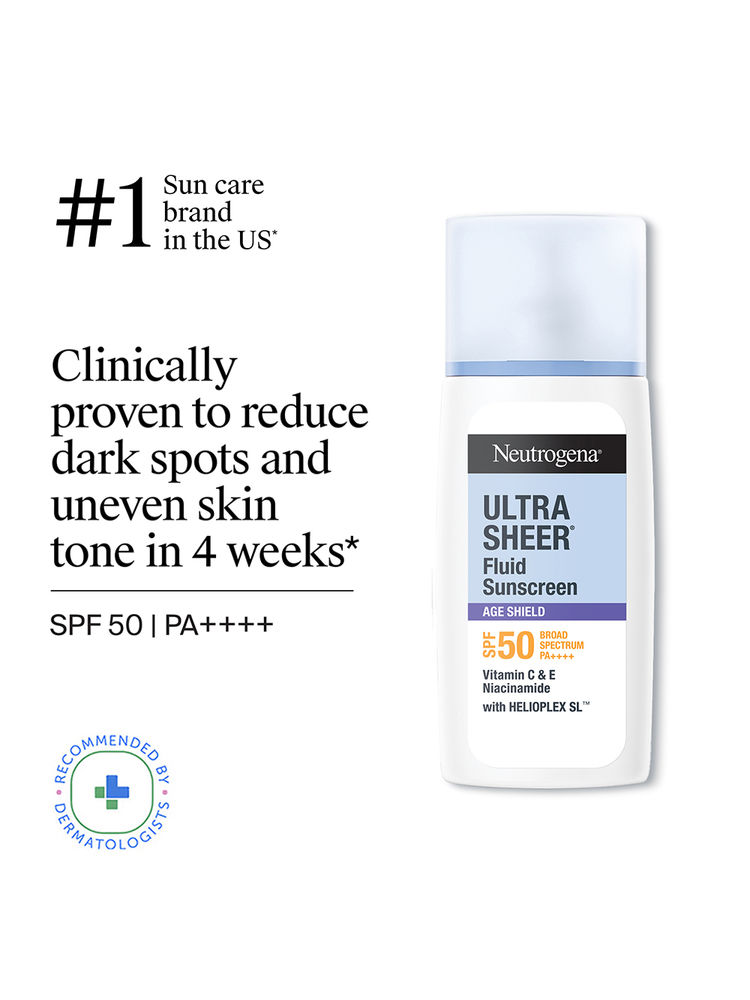 Neutrogena Ultrasheer Age Shield Fluid Face Sunscreen SPF50+ Pa++++-image-16