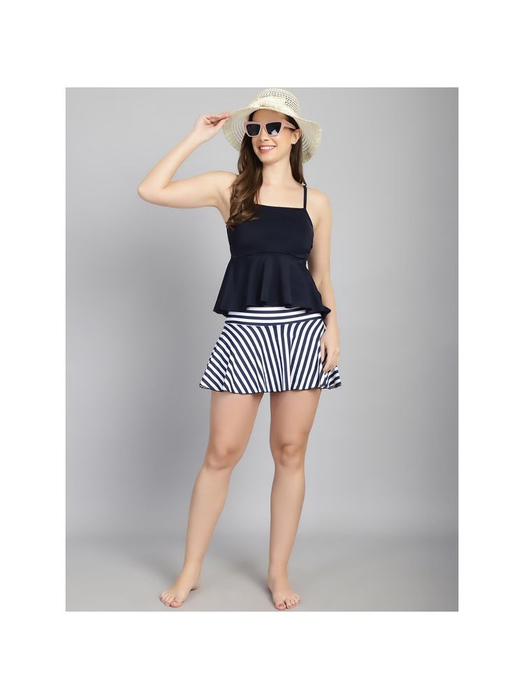 Cukoo Padded Stripes Skirtini Swimwear (Set of 2)-image-49