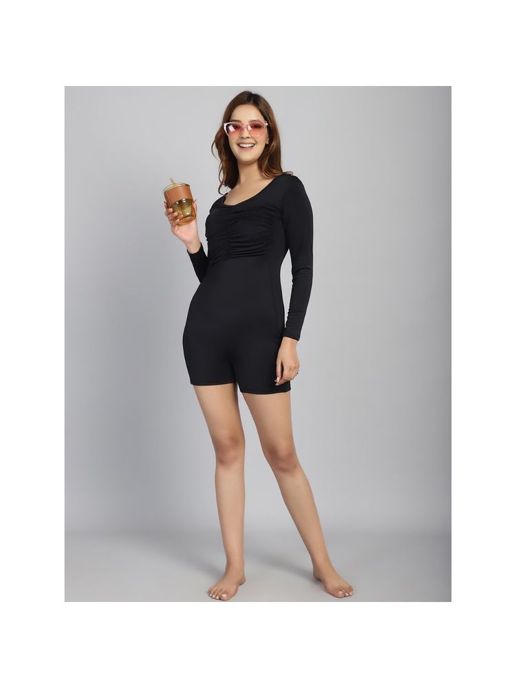 Cukoo Padded Black Solid Swimsuit-picture-16