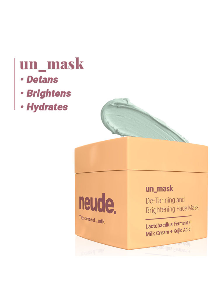 Neude Instant Detanning + Hydrating + Brightening Face Mask - Dry Skin Friendly