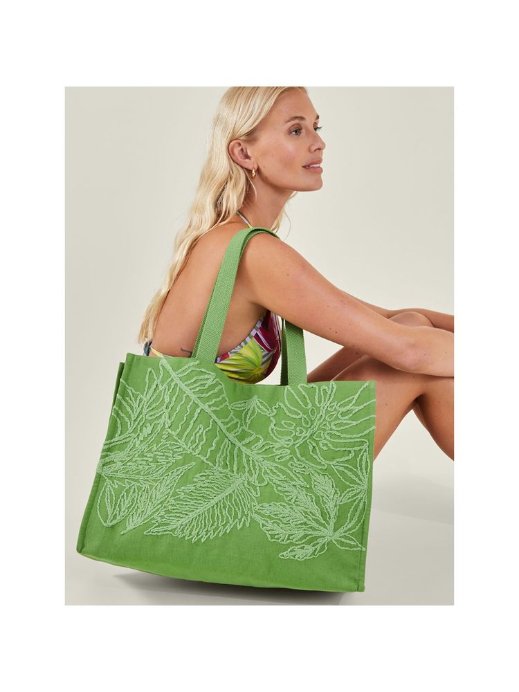 Accessorize London Womens Green Embroidered Book Tote Bag-picture-33