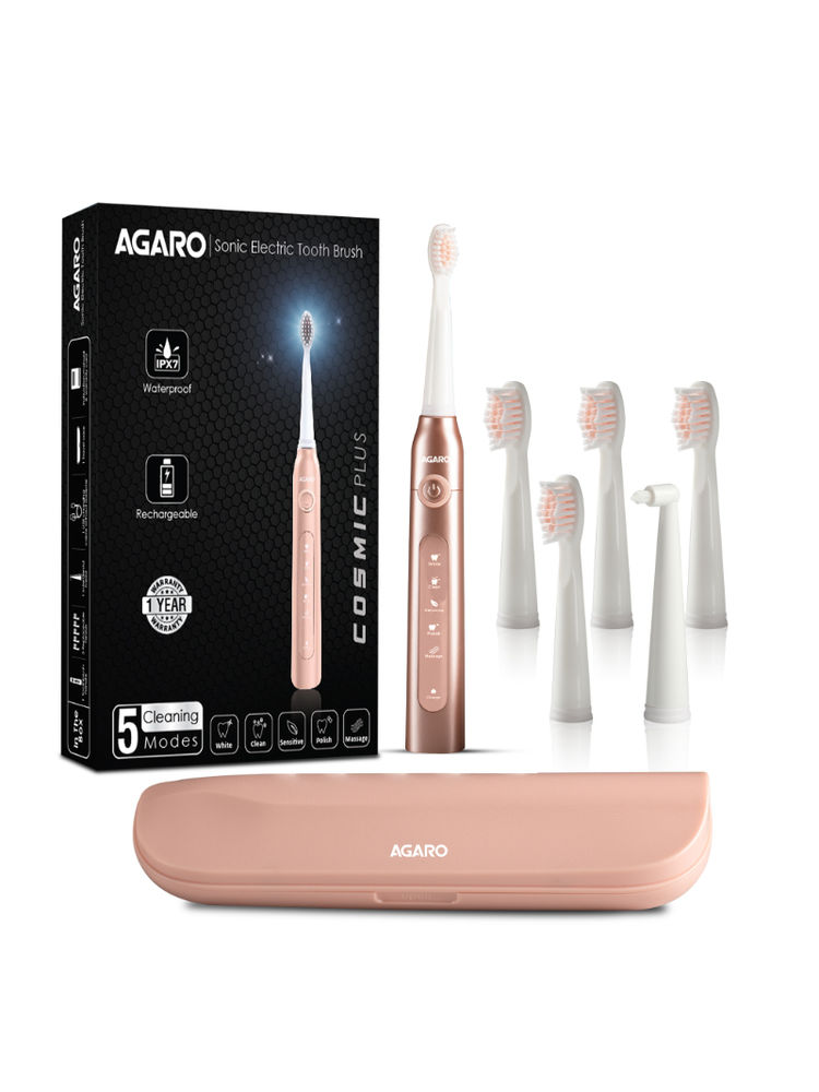 AGARO Cosmic Plus Electric Toothbrush – Rose Gold