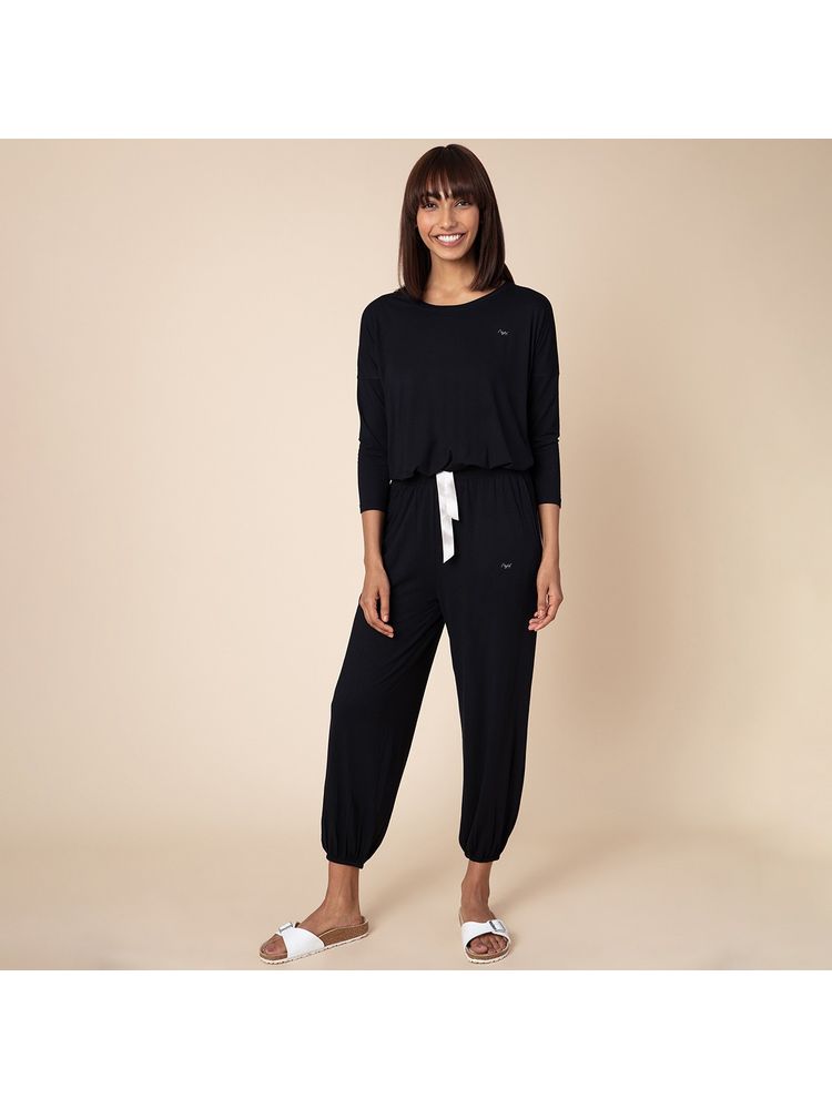 Nykd By Nykaa Sumptuously Soft Modal Lounge Pajama Set of 2 NYS016-Anthracite-picture-36