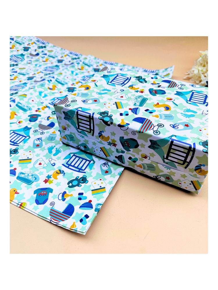 The Big Trove New Born Baby Sweet Packing Paper Gift Wrapping Sheet (Pack Of 10)-image-26