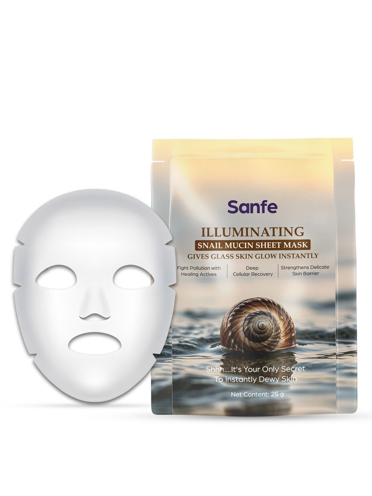 Sanfe Illuminating Snail Mucin Sheet Mask For Glass Skin Glow-image-31