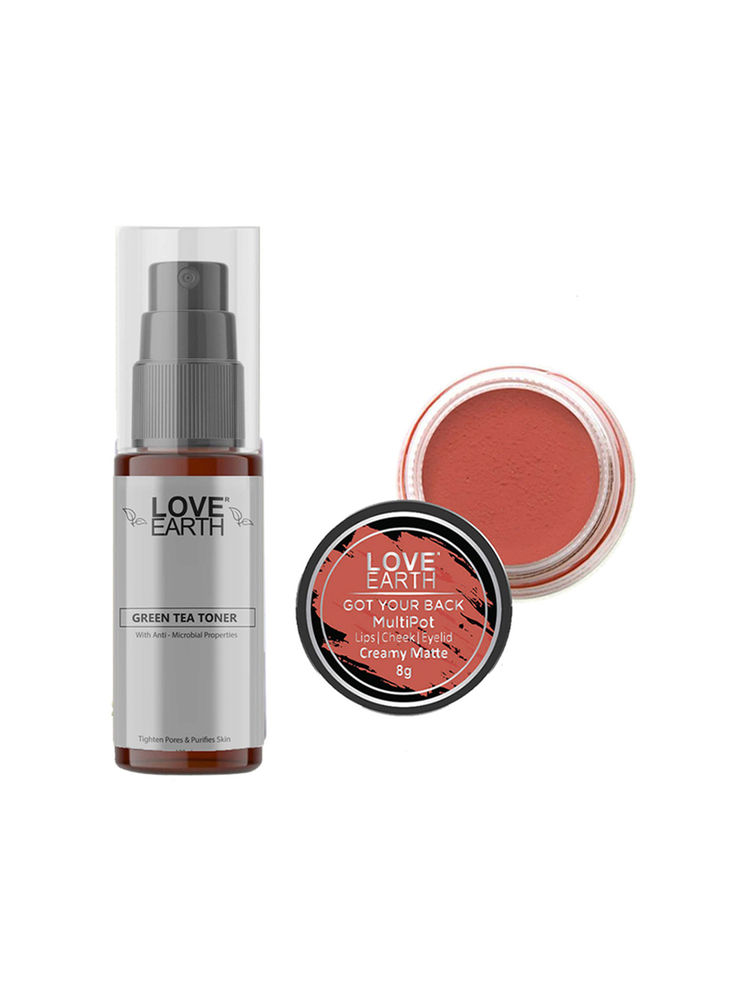 Love Earth Lip Tint & Cheek Tint Got Your Back + Green Tea Toner