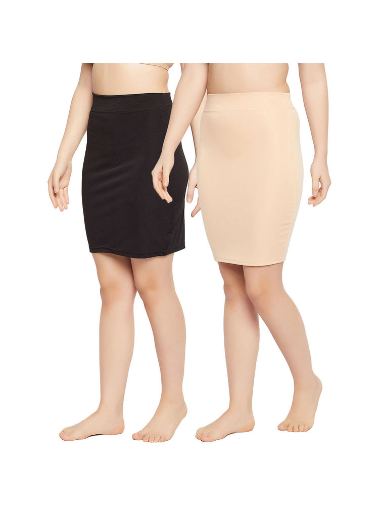 Secrets By ZeroKaata Women Seamless Assorted Skirt Shapewear (Pack of 2)-picture-48