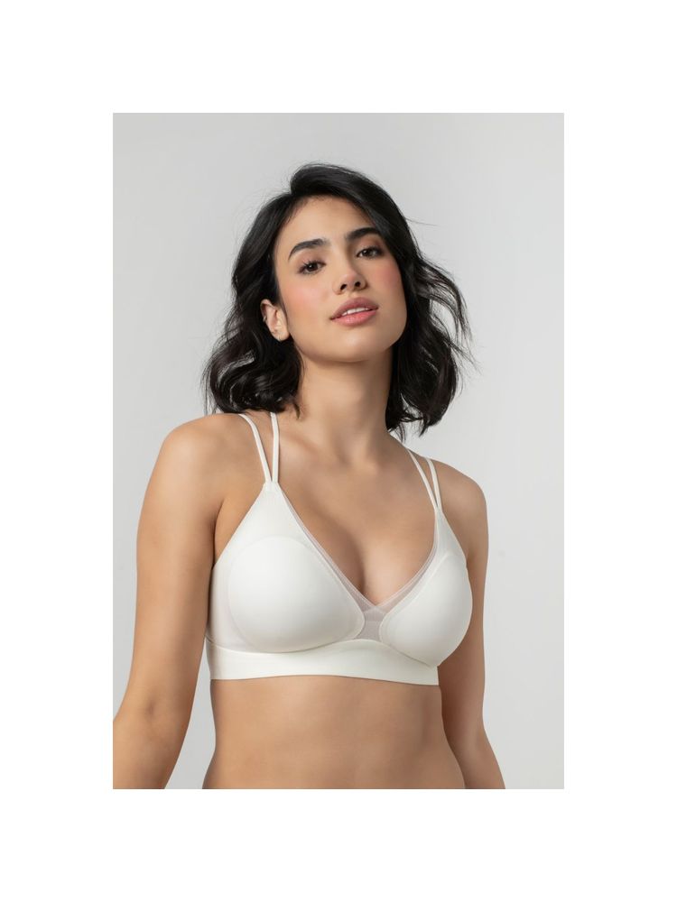 bodyline White Seamless Cloud Lift Adjustable Infinity-Cross Straps Bra-picture-16
