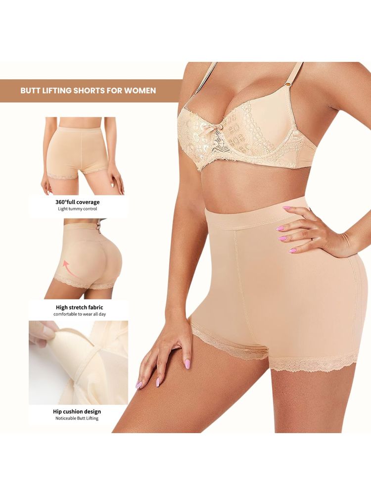 CareDone Beige Padded Seamless Bottom Enhancing Waist and Brief Shaper-picture-38