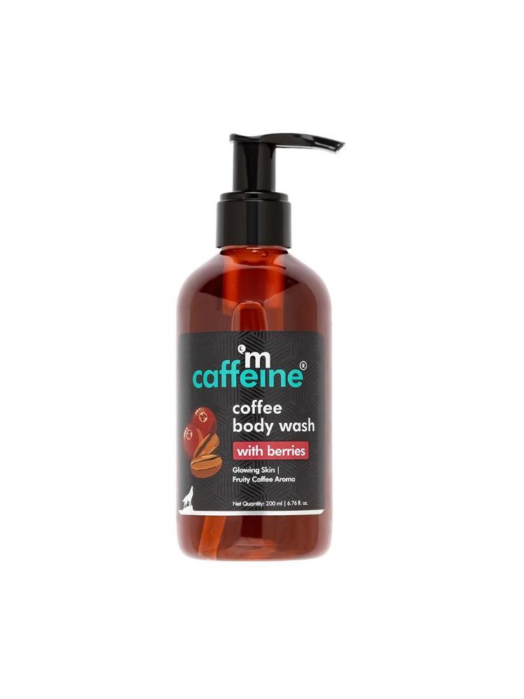 MCaffeine Coffee & Berries Body Wash for Soft, Glowing Skin and Tan Removal enriched with Vitamin E