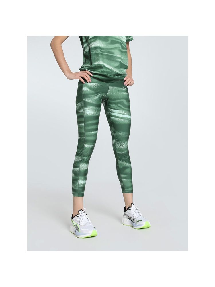 Puma Velocity All-Over Print Running Womens Green Tights-picture-12