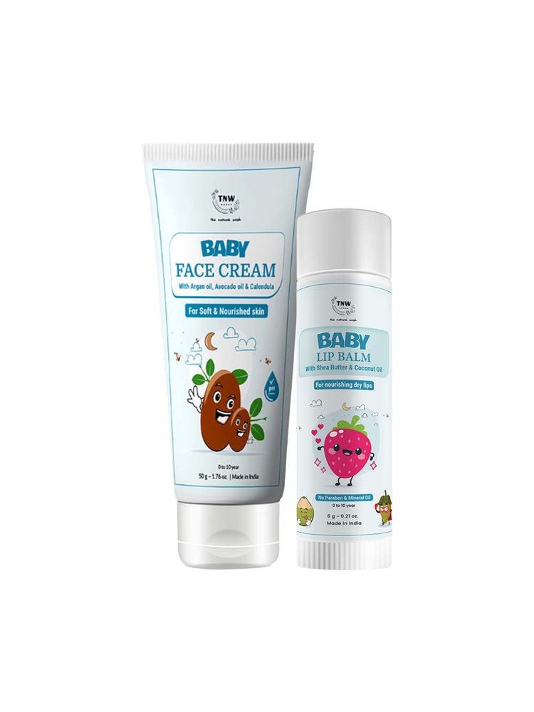 TNW The Natural Wash Baby Lip Balm and Baby Face Cream Combo
