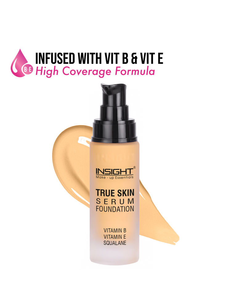 Insight Cosmetics True Skin Serum Foundation With Vitamin E & Squalane, High Coverage,Longwear