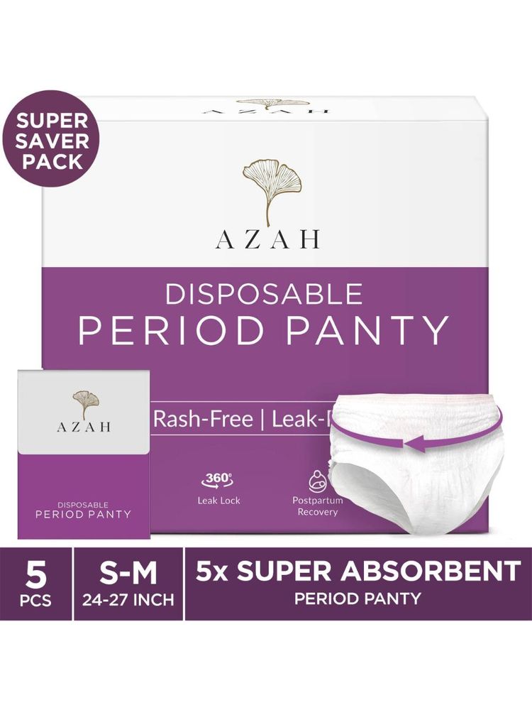 AZAH Period Panty Pad , 5X Super Absorbent Panties ,XL-XXL (36-37 inch) , Pack of 5-image-4