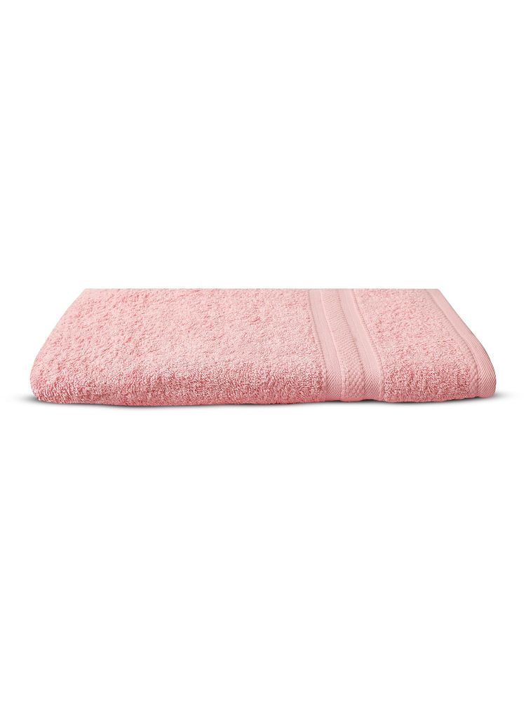 Layers Aqua Plush 450 Gsm Pink Bath Towel (L)-image-9