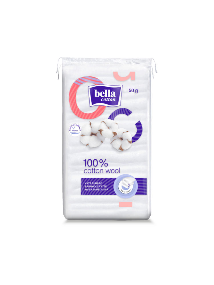 Bella Cotton Wool, 100% Cotton, Highly Absorbent, Makeup Remover - Pack of 1